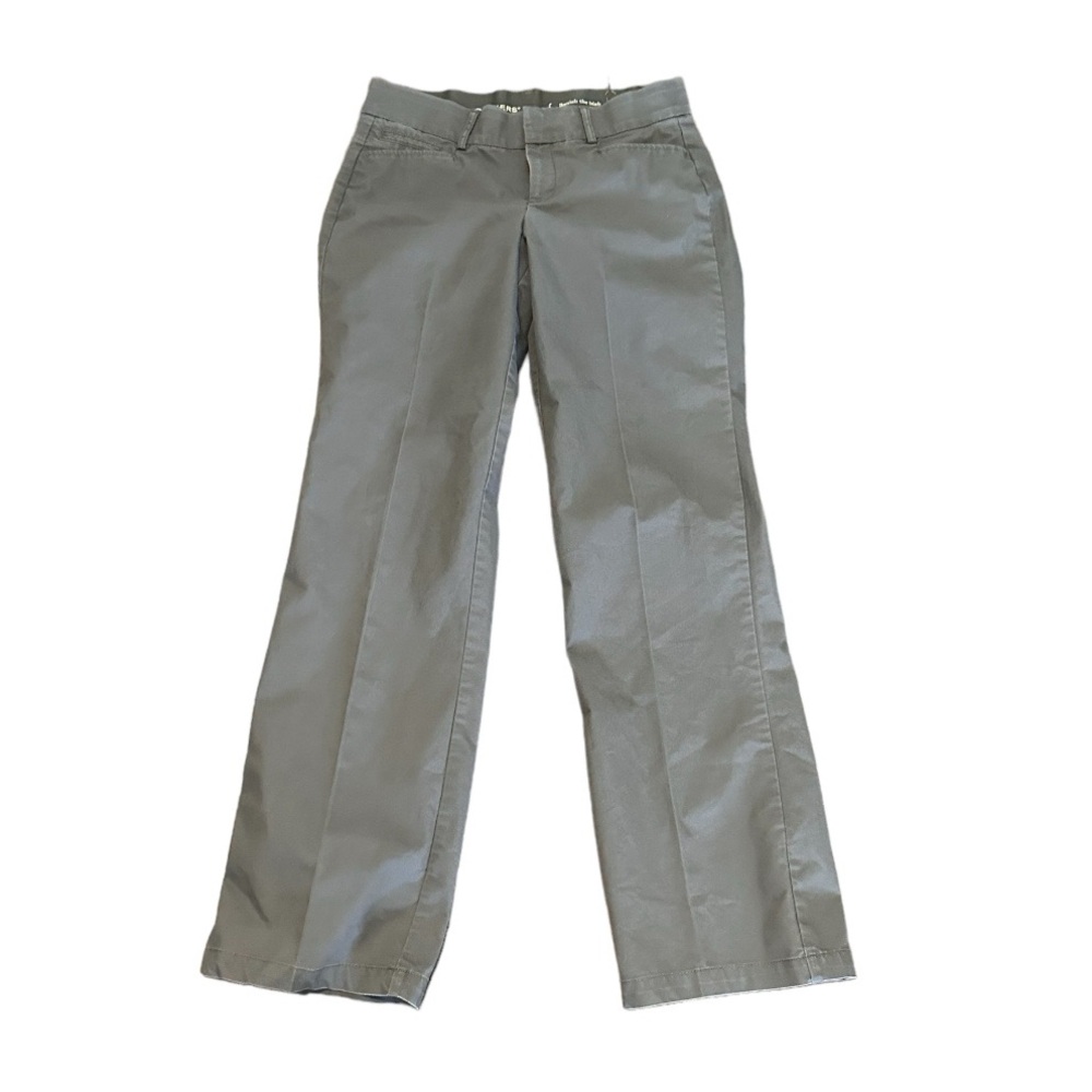 Dockers Pants Womens Size 6 Gray Flat Front Dress Pants Casual Trousers EUC